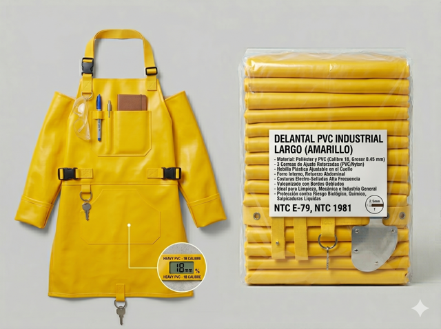 Delantal PVC Amarillo Calibre 18